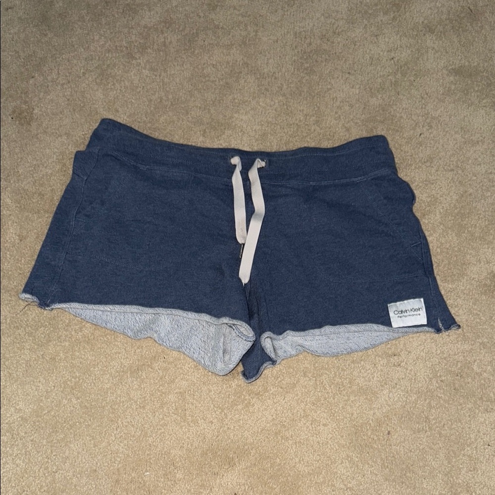 Calvin Klein Blue Athletic Shorts with Drawstring